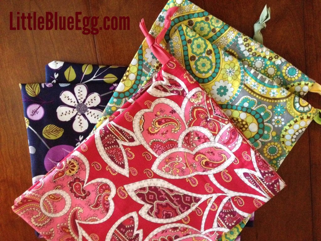 Fabric Shoe bags - Little Blue Egg