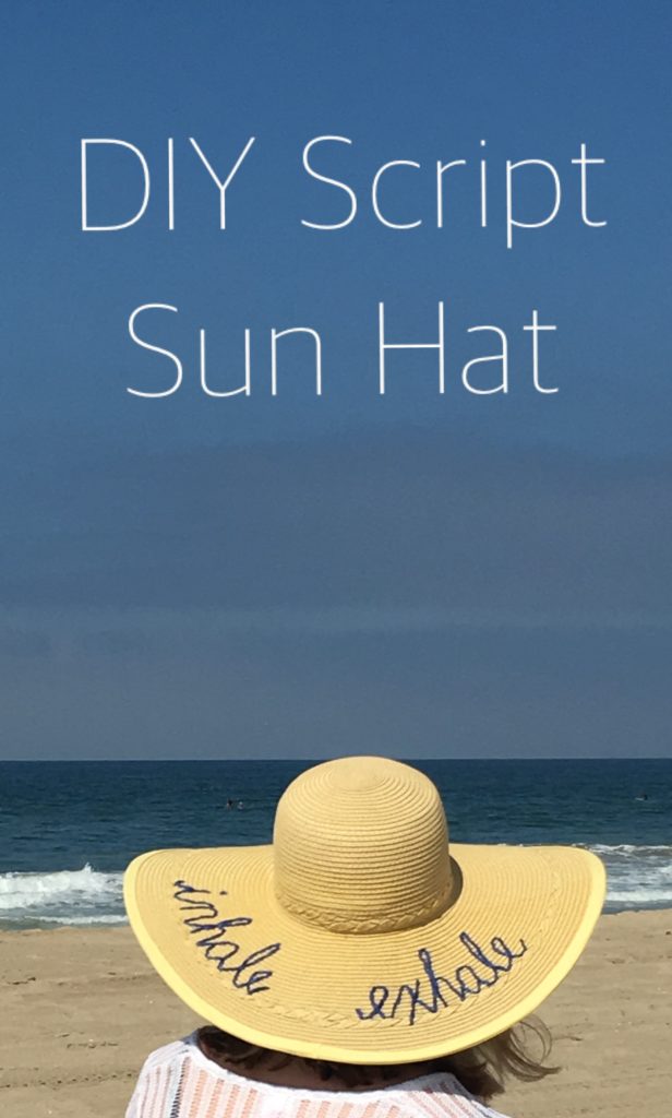 Sun hat with writing on sale