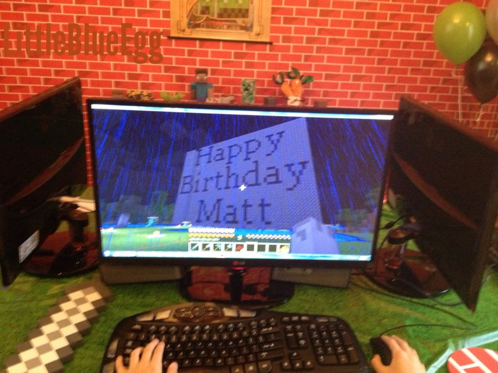 Minecraft party in game