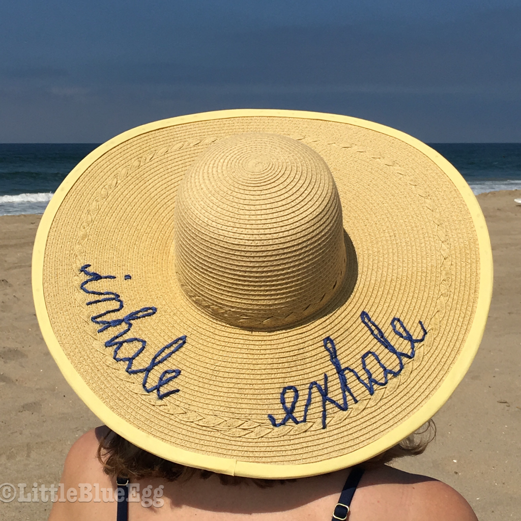 DIY Script Beach Hat - Little Blue Egg